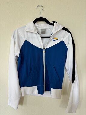 Nike Women’s Blue, White & Black Track Bomber Jacket